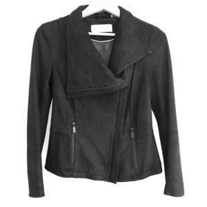 Tahari lamb suede leather jacket